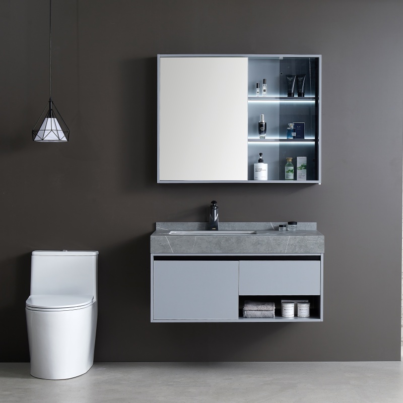 French Oak Style Grille Bathroom Cabinet with Above Counter Basin