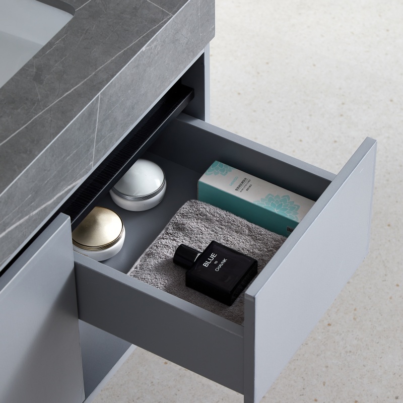 Floor Mounted Luxury Modern Hotel Bathroom Cabinet Set with Sink