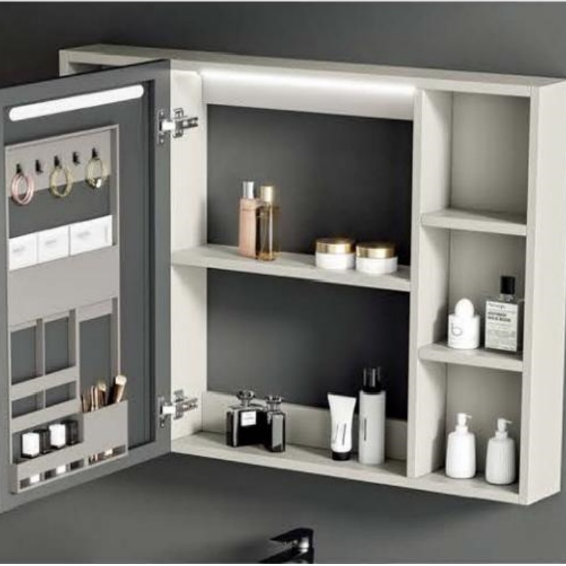 Stylish Bathroom Accessories Durable LED Light PVC Bathroom Cabinet