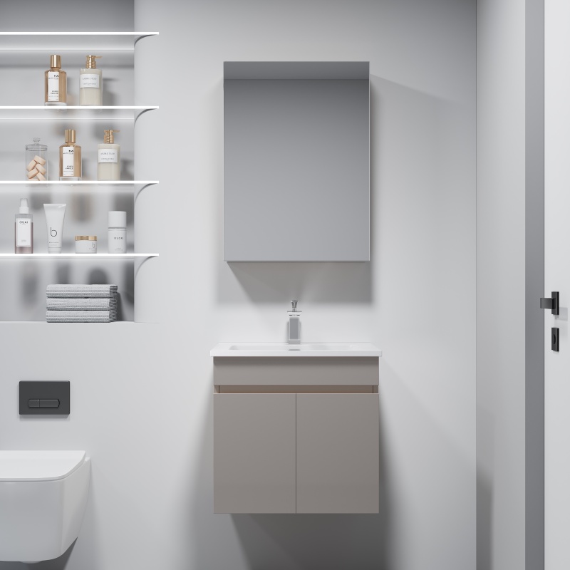 Durable PVC Bathroom Cabinet with Sleek Design and Ample Storage