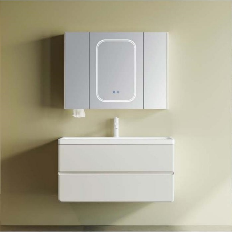 Modern Elegant PVC Bathroom Storage Cabinet for Small Spaces