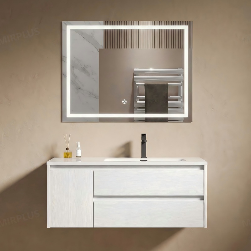 Supplier 500mm Plywood Cabinet and Sink Hanging Wall Mounted Bathroom Vanity