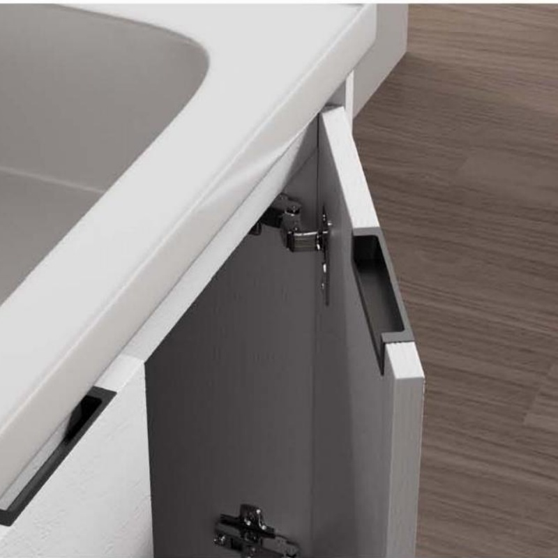 Hot Sale Modern Cabinet Plywood Bathroom Vanity with 3 Color Light