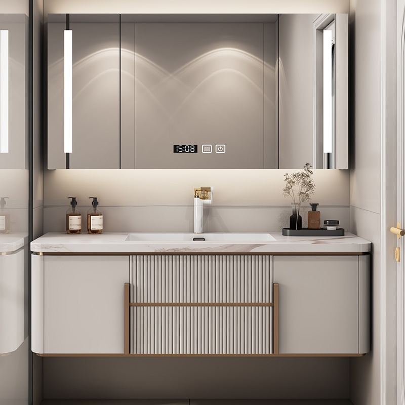 Hot Selling Cheap Price Plywood Small Bathroom Vanity with Mirror