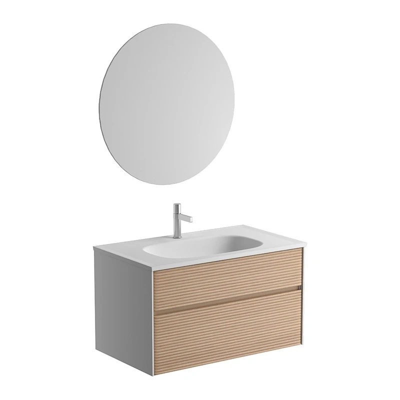 Factory MDF French Style Laminated Bathroom Sink Cabinet