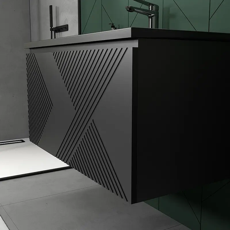 Factory MDF French Style Laminated Bathroom Sink Cabinet