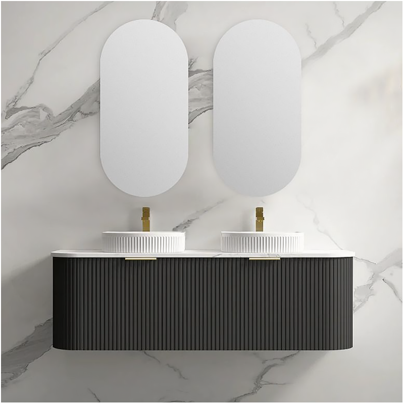 Furniture Wall Mounted Plywood Material Bathroom Cabinet Good Quality