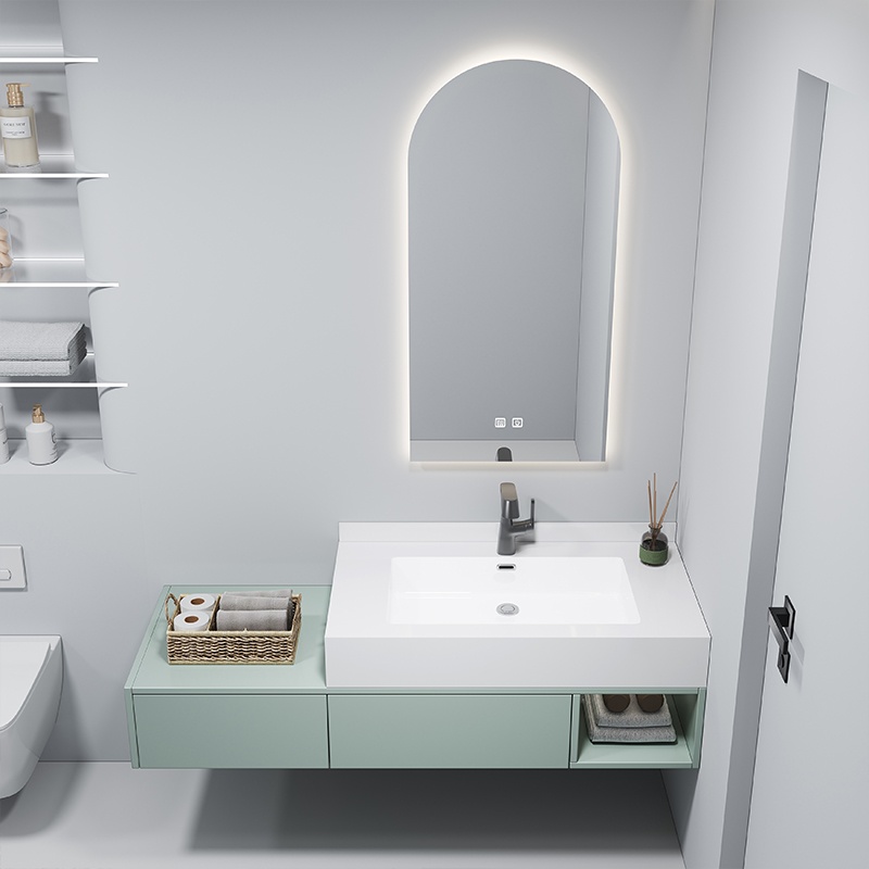 80cm Stylish Bathroom Cabinet Aviation Board Waterproof Vanity Cabinet