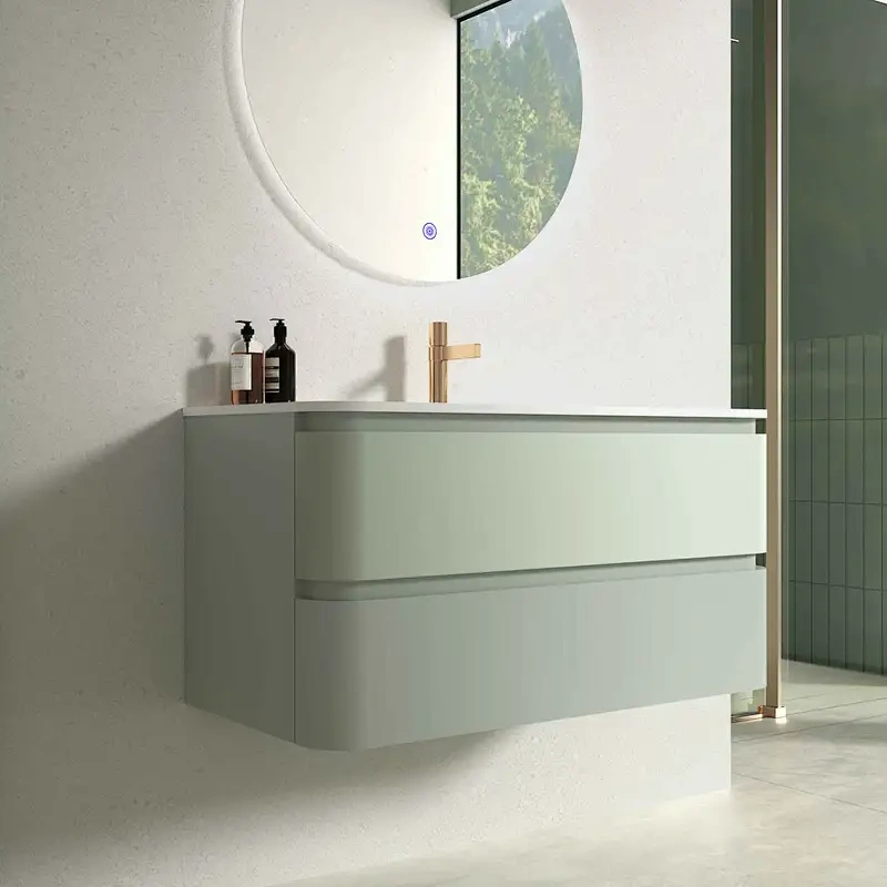 Hot Sale New European Modern Style MDF Bathroom Vanity