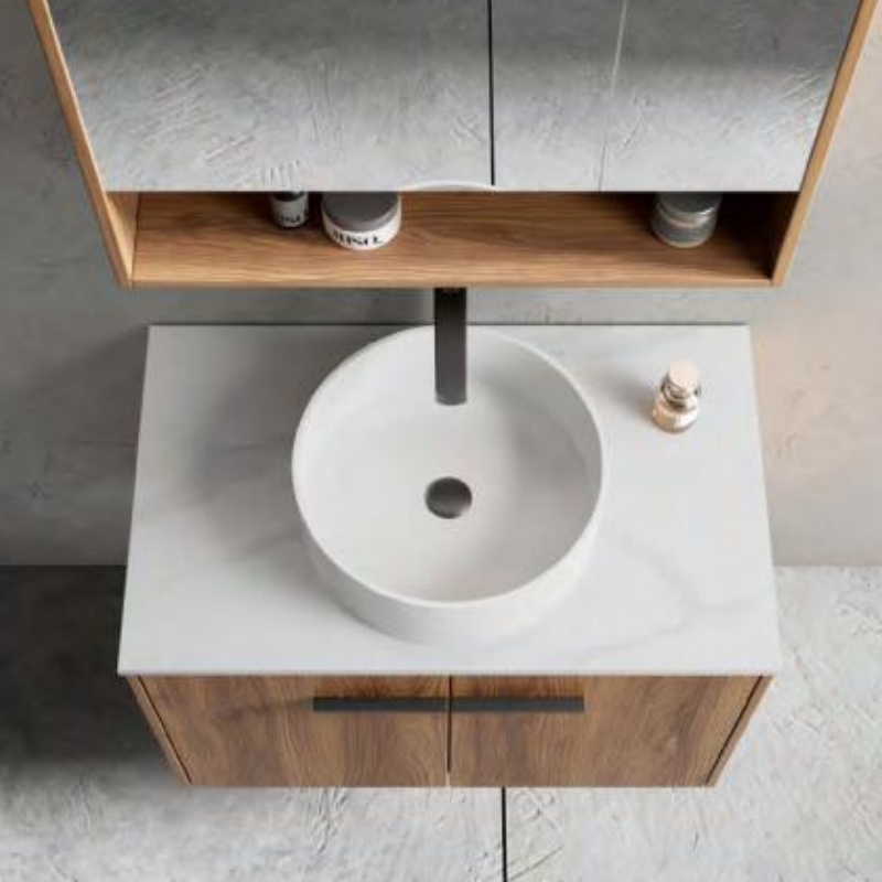 Hotel Modern Plywood Bathroom Vanity Cabinet Customizable Size Sink Optional