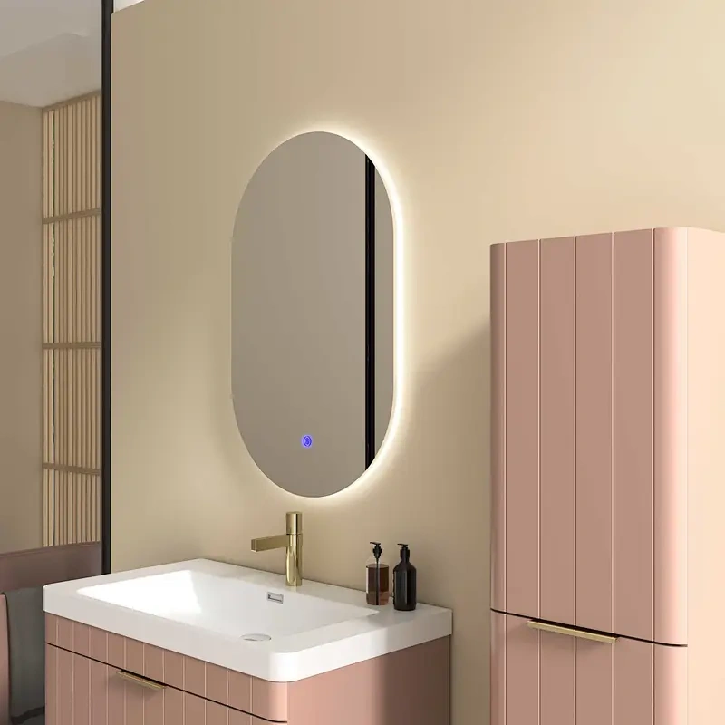 Modern Hotel Wall Hung Waterproof MDF Material Grille Bathroom Cabinet with Drawer