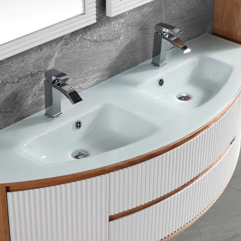 MDF Bathroom Equipments with Melamine Finished and Mirror Frame