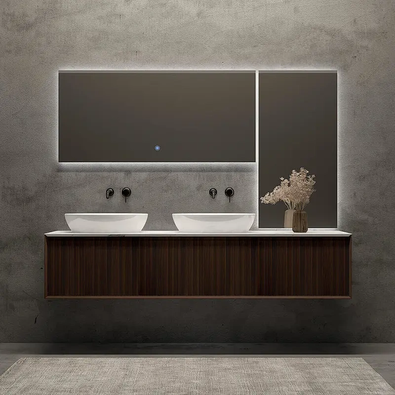 New MDF Washroom Mirror Cabinet with Magnifier Function Bathroom Vanity