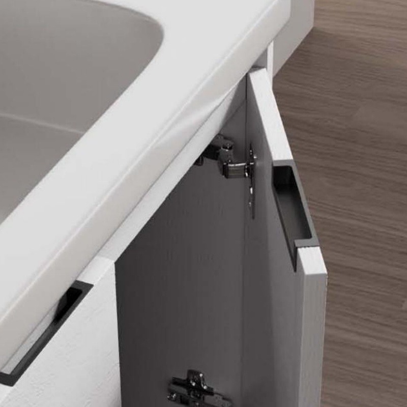 Durable 60cm PVC Bathroom Cabinet with Waterproof Aviation Board Design Vanity
