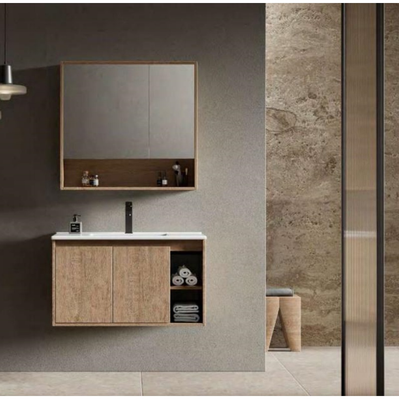 Supplier European Style Plywood Bathroom Cabinet Vanity