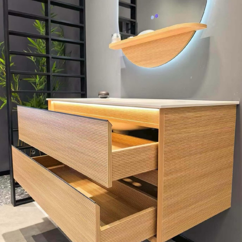 Modern MDF Rectangle Shape Bathroom Vanity