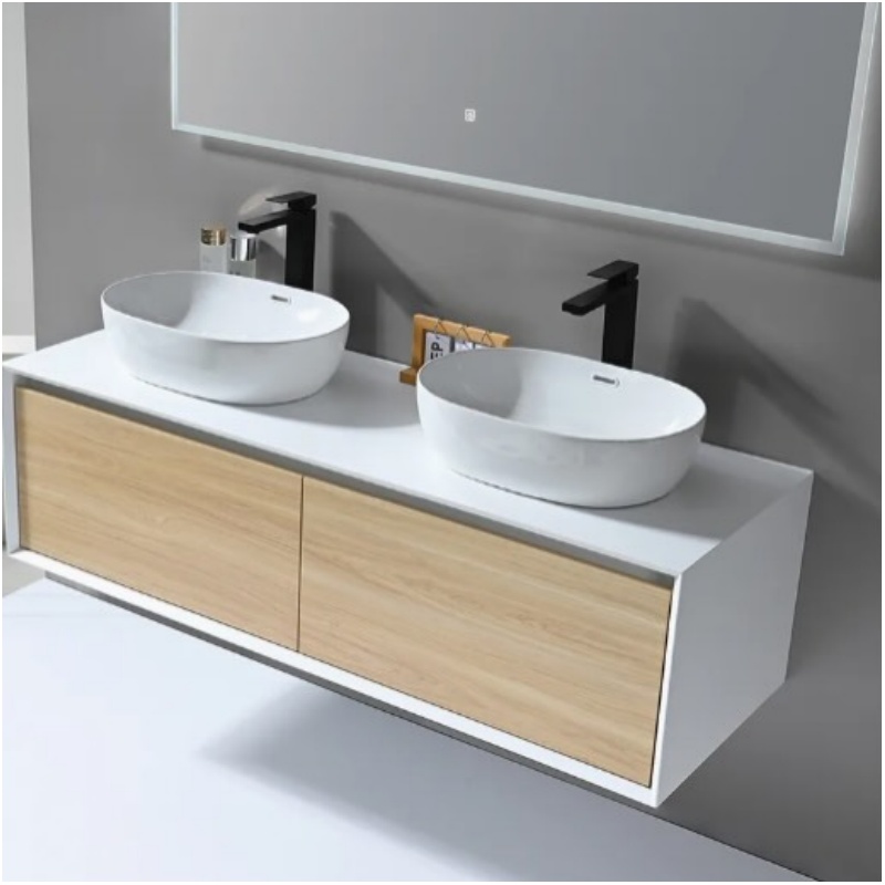 High Quality MDF Bathroom Cabinet Vanity with LED Mirror