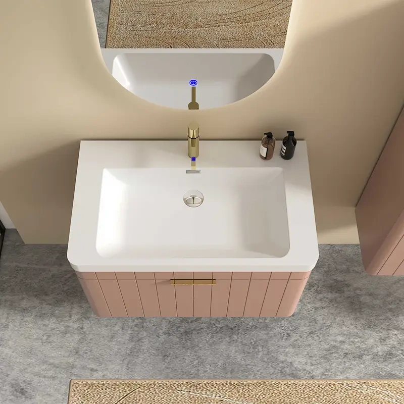 Modern MDF Rectangle Shape Bathroom Vanity