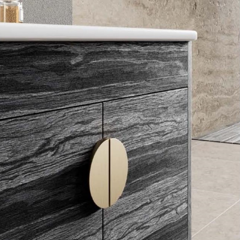 Luxury Bathroom Furniture Plywood Wall Hung Bathroom Vanity Cabinet with Ceramic Sink