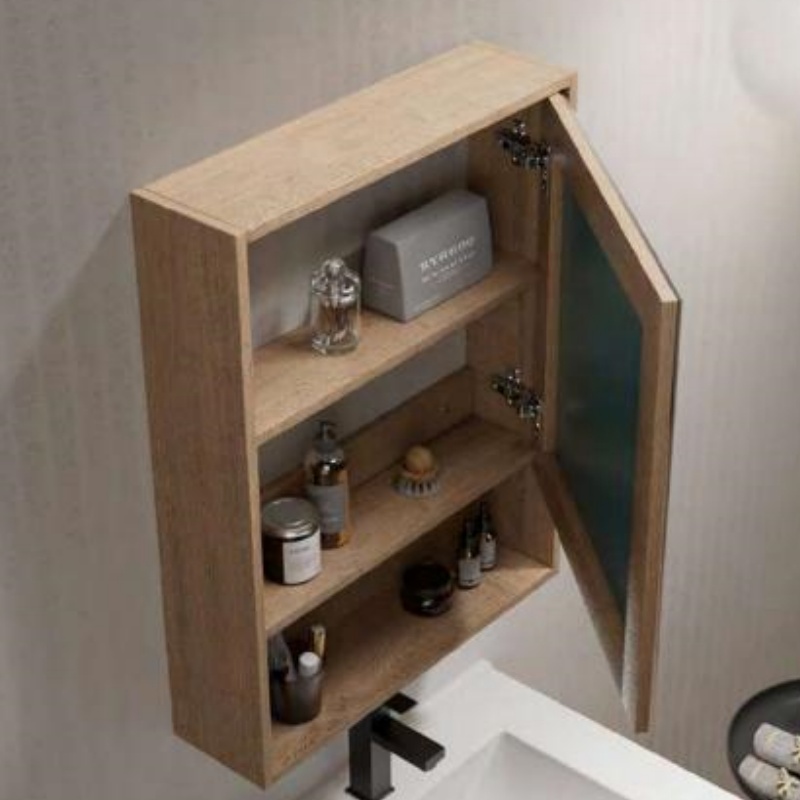 Modern Fashion Plywood Bathroom Cabinet Ceramic Basin and Mirror Vanity