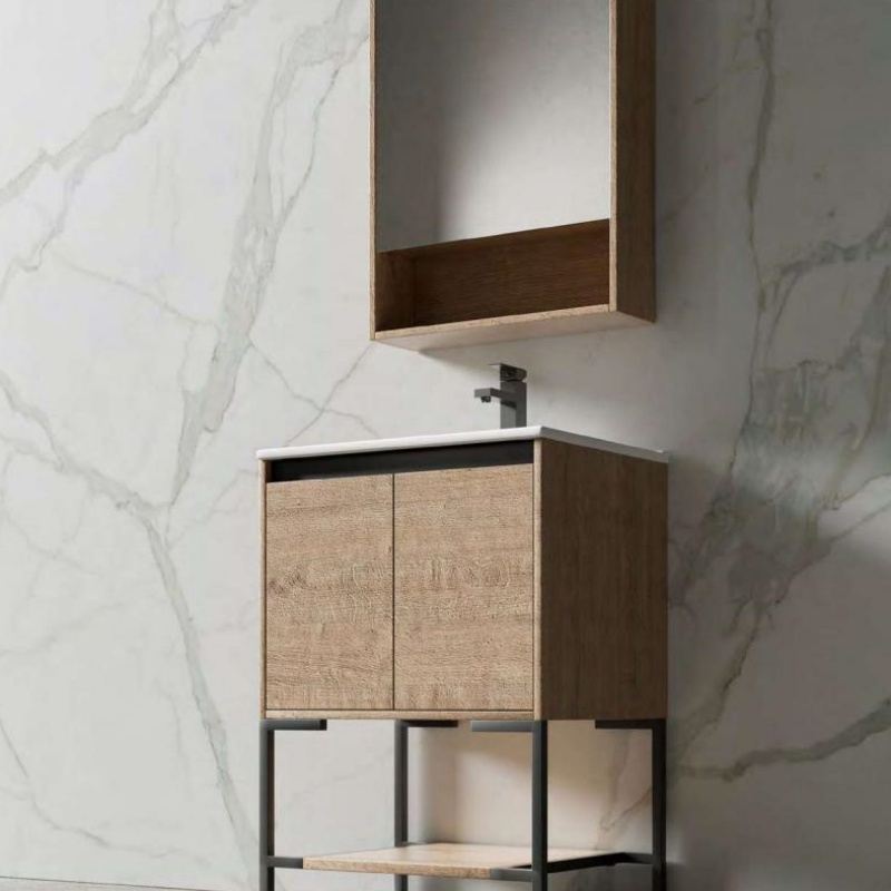 Bulk Purchases Plywood Bathroom Cabinet with LED Mirror Cabinet Bathroom Vanity