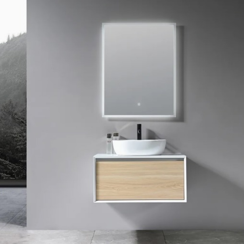 Factory MDF French Style Laminated Bathroom Sink Cabinet
