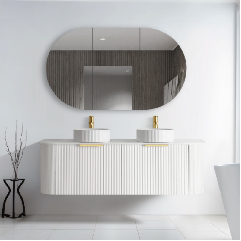 Wholesale High Quality Fancy Plywood Bathroom Vanity with Sensor Light