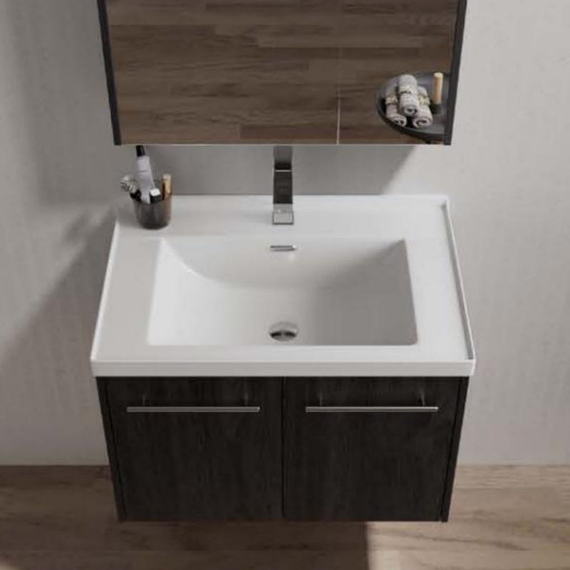 Wall Mount PVC Bathroom Cabinet 700mm with Ceramic Basin Bathroom Cabinet