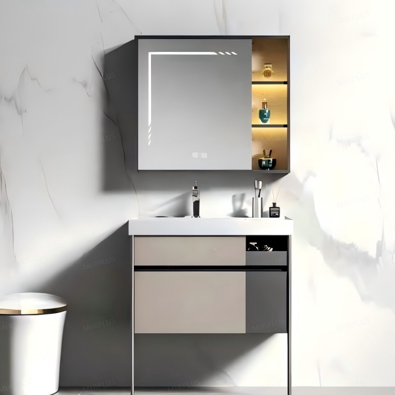 Supplier 500mm Plywood Cabinet and Sink Hanging Wall Mounted Bathroom Vanity