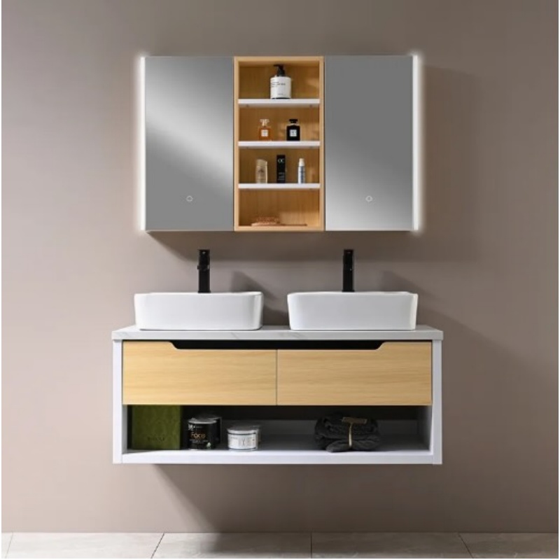 Modern MDF Rectangle Shape Bathroom Vanity