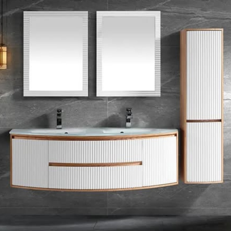 Modern Furniture Home Style Modern Furniture MDF PVC Material Bathroom Cabinet