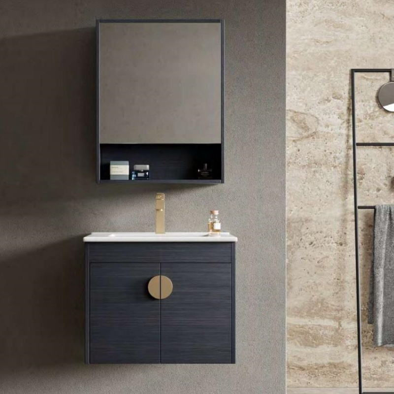 Home Use Floor Mounted Plywood Bathroom Vanity