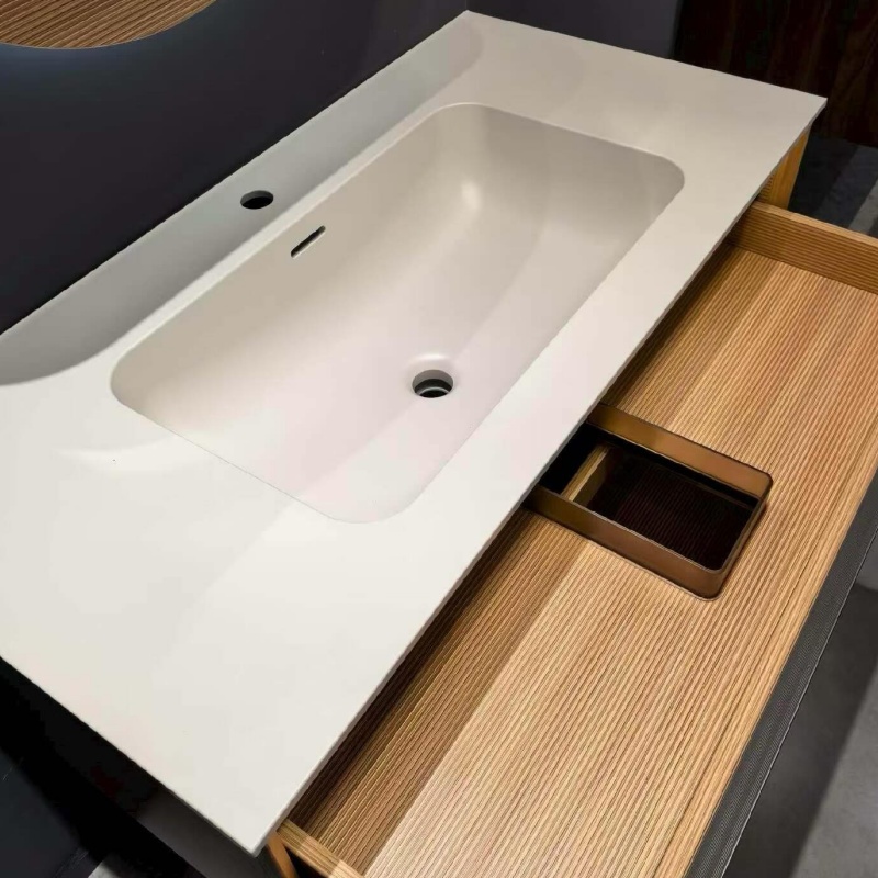 Modern Wall Mounted MDF Bathroom Vanity Cabinet High Quality Apartments