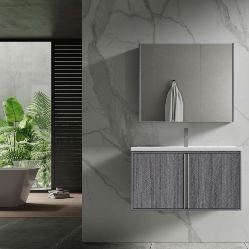 Sanitary Ware PVC Bathroom Cabinet Aviation Board Bathroom Vanity