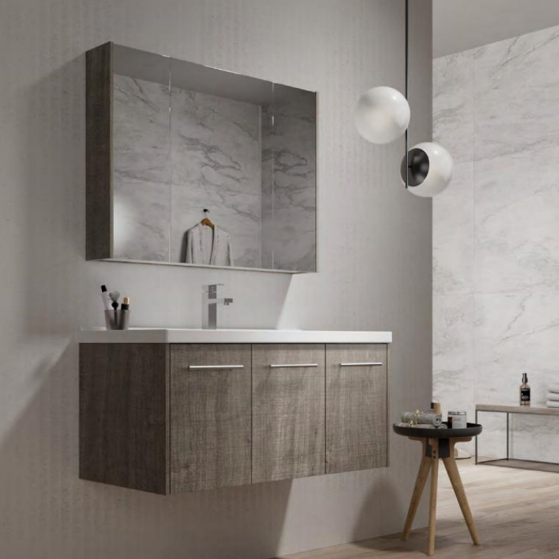 Luxury Classic Plywood Solid Wood Bathroom Cabinet Single Sink Bathroom Vanity