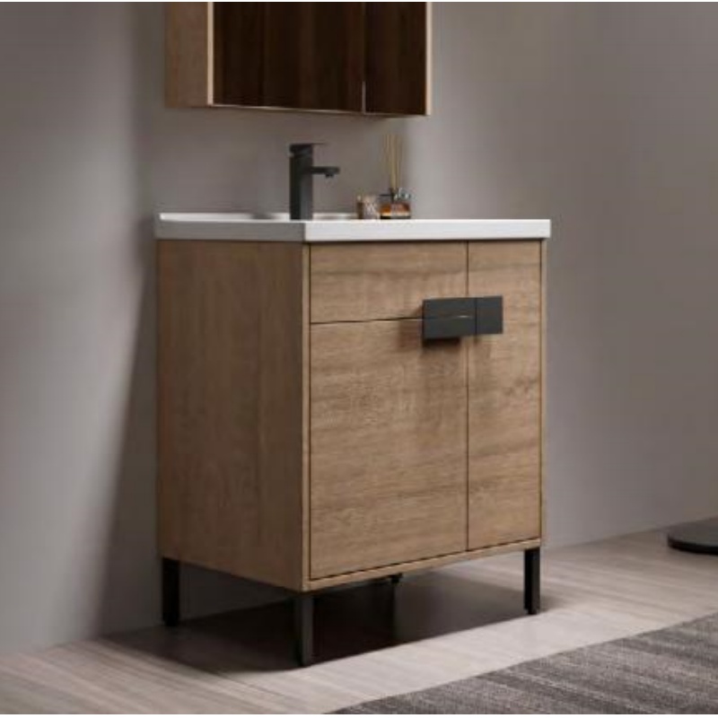 Best Selling Plywood Bathroom Cabinet and Double-Basin and LED Mirror Bathroom Vanity