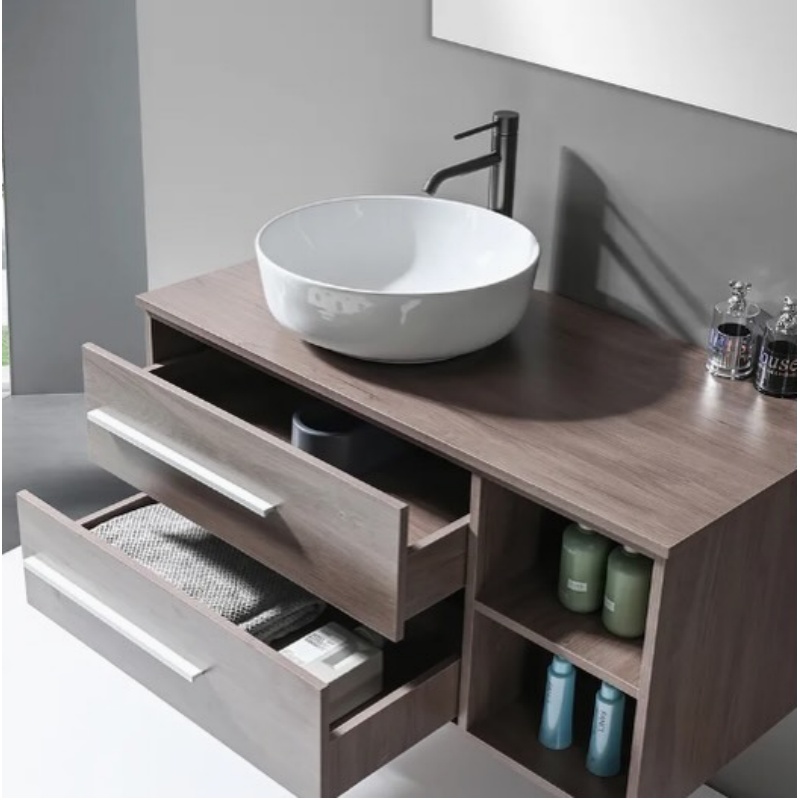 Factory MDF French Style Laminated Bathroom Sink Cabinet