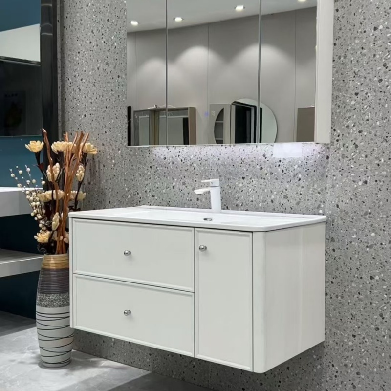 Custom Sanitary Ware Bathroom Vanity PVC MDF High Quality Bathroom Cabinets