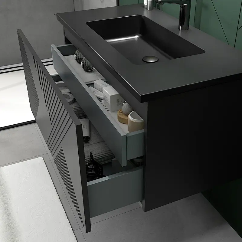European Hotel Style with Mirror Furniture Luxury MDF Modern Bathroom Cabinet