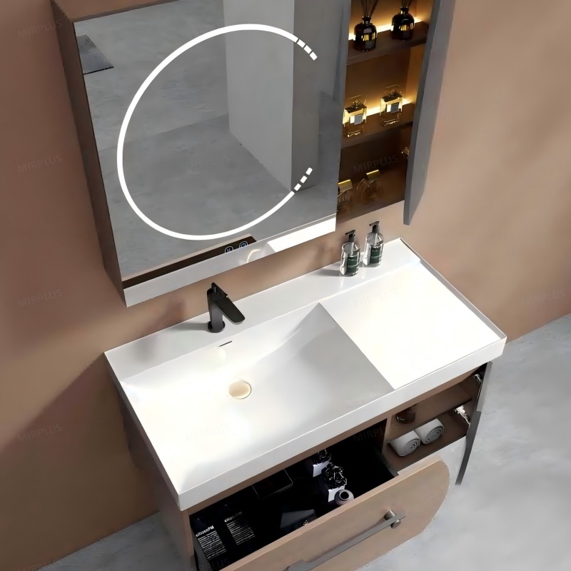 Markdown Sale with Plywood Material Vanity with Mirror Wash Basin for Hotel Bathroom Bathroom Furniture