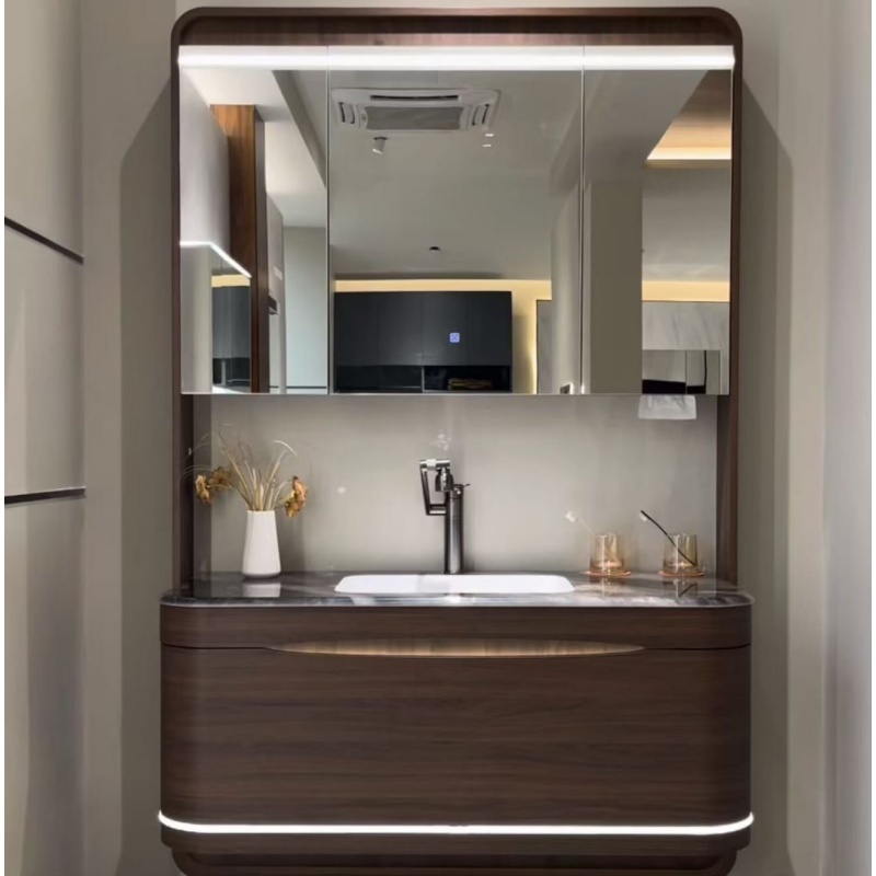 Modern Small MDF PVC Free Standing Shower Bathroom Furniture Cabinet Set White Bathroom Vality