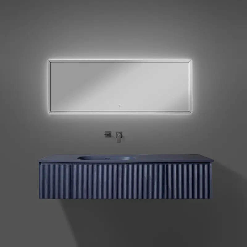 Modern MDF Rectangle Shape Bathroom Vanity