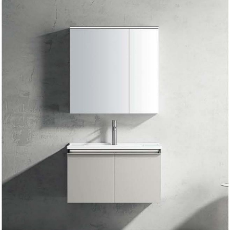PVC Bathroom Cabinet with Sintered Stone Ceramic Basin