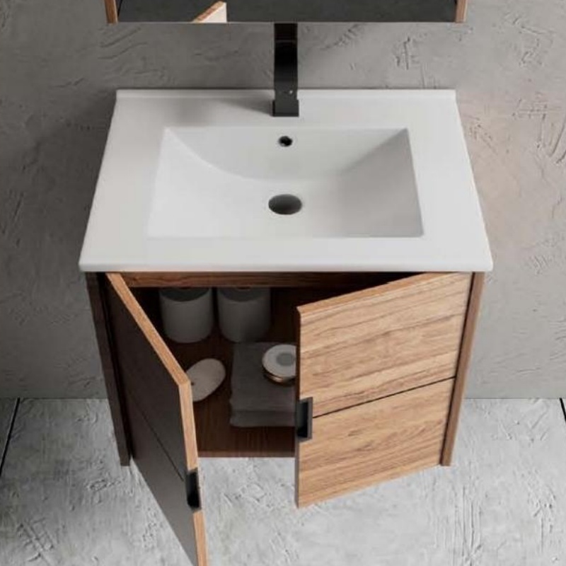 50cm Small Bathroom Sanitary Ware Furniture Aviation Board PVC Bathroom Cabinet