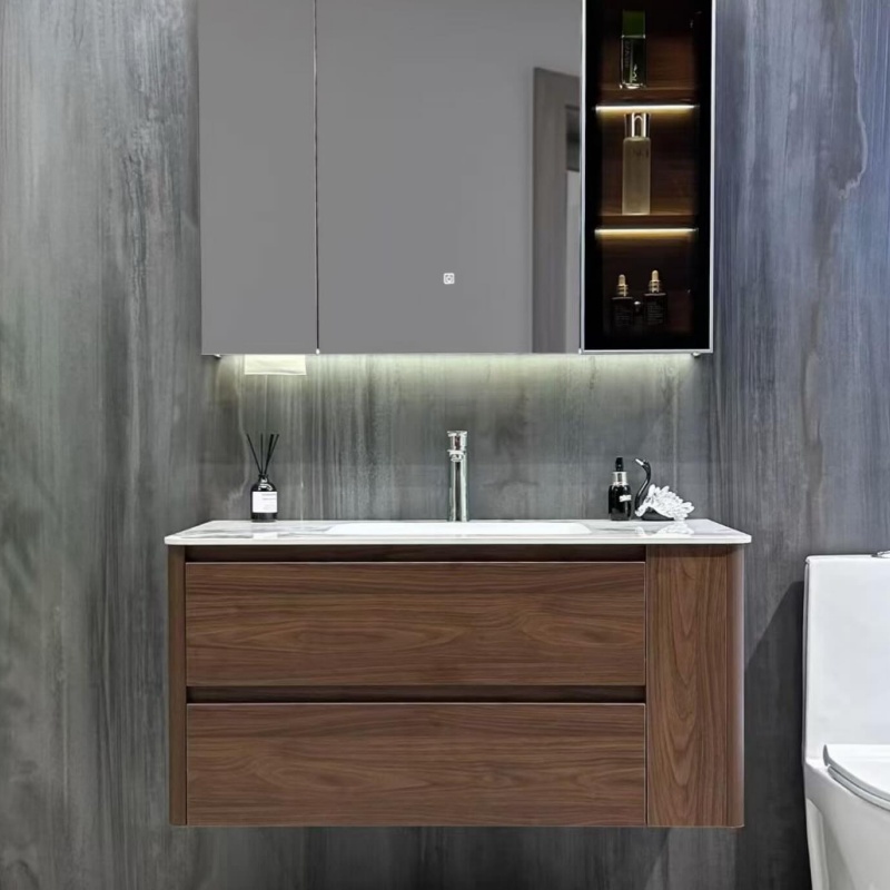 Custom Sanitary Ware Bathroom Vanity PVC MDF High Quality Bathroom Cabinets