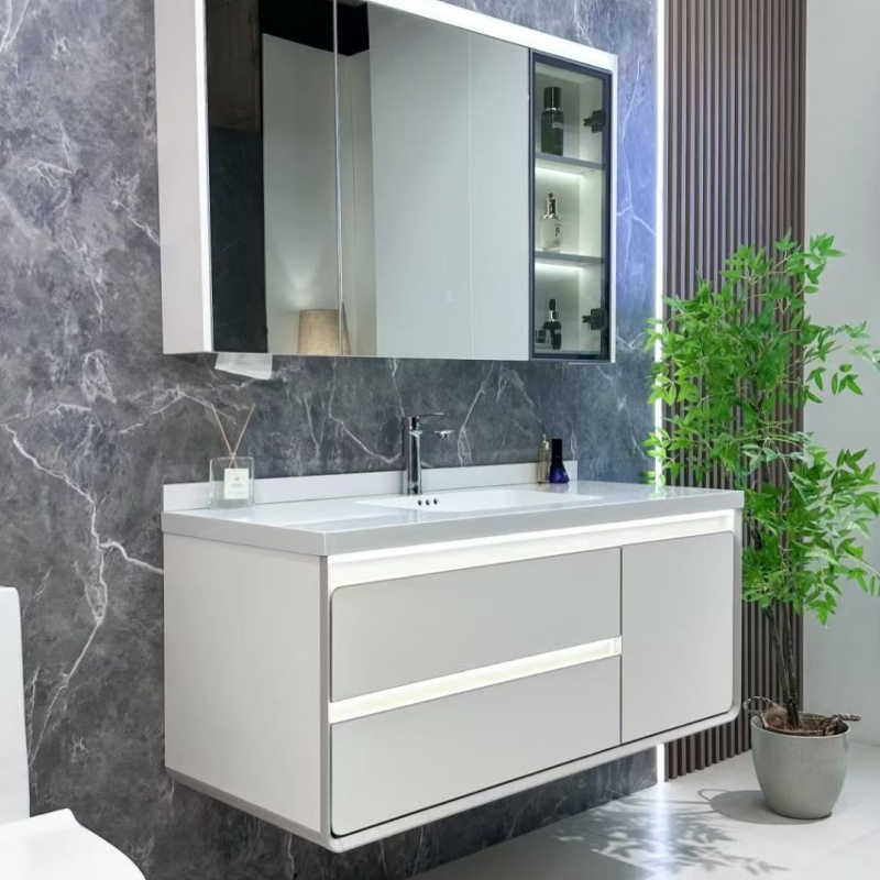 China Manufacture Hot Sale Bathroom MDF Cabinet Double Bowl Bathroom Wash Basin Vanities