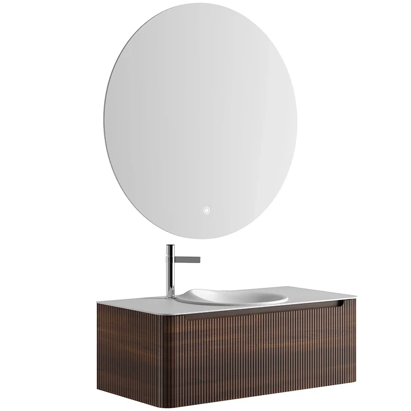 Factory MDF French Style Laminated Bathroom Sink Cabinet