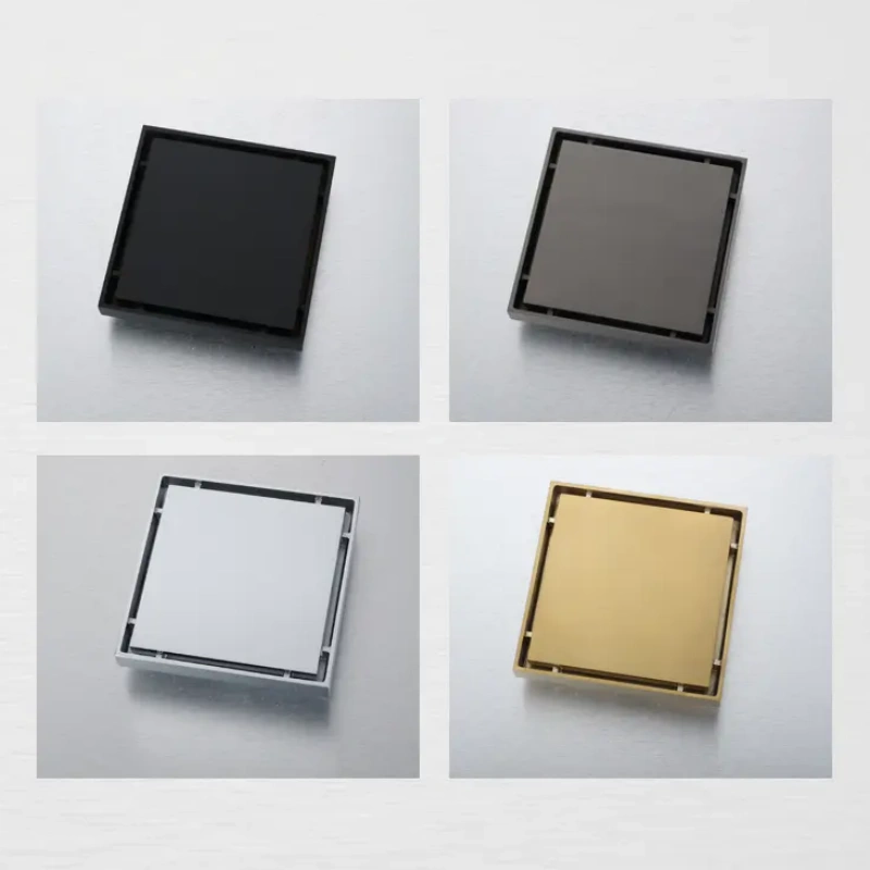 Custom Rectangle Square Stainless Steel Shower Linear Tile Insert Long Bathroom 304 Anti Odor Floor Drain