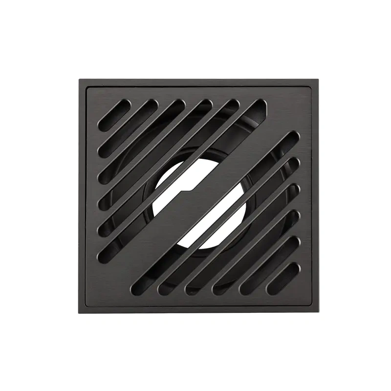 Square Shower Floor Drain Brushed Brass Square Small Tile Insert Floor Drain