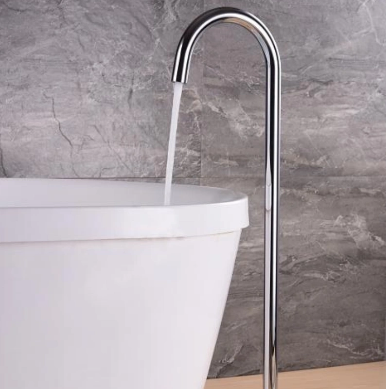 New Arrive Black Painting Floor Mounted Bath Faucet